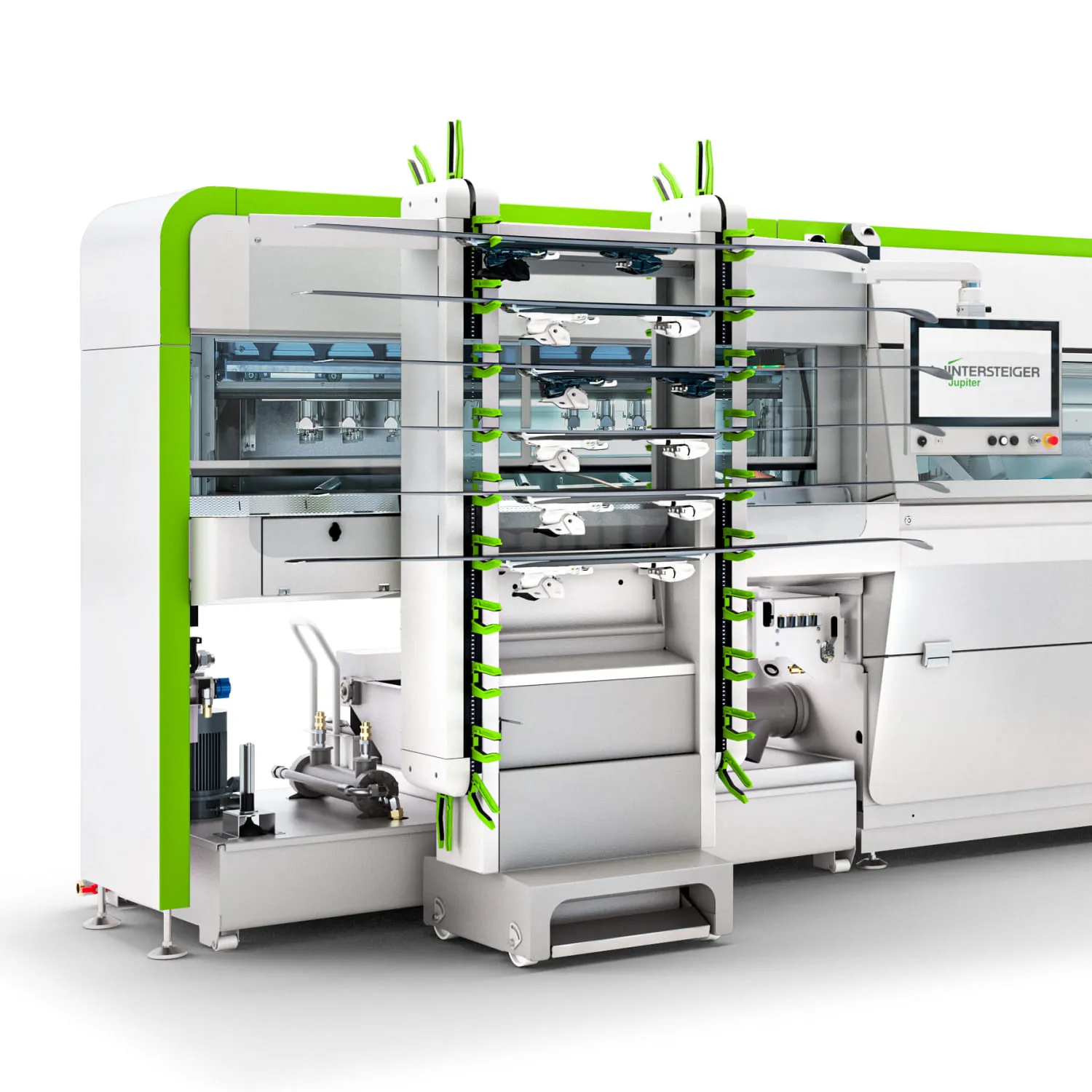 Modern processing unit with green accents